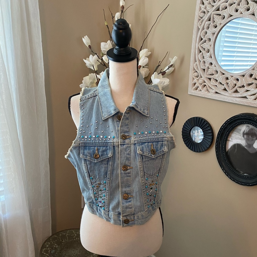 Premium denim vest